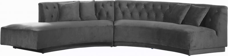 Kenzi Velvet 2 Piece Sectional