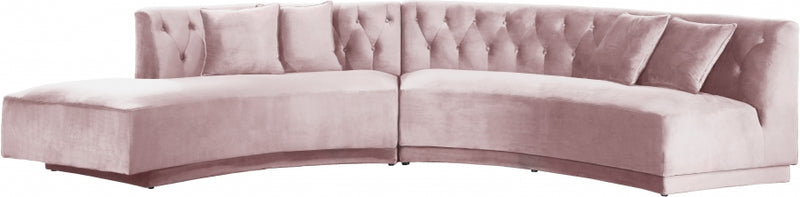 Kenzi Velvet 2 Piece Sectional