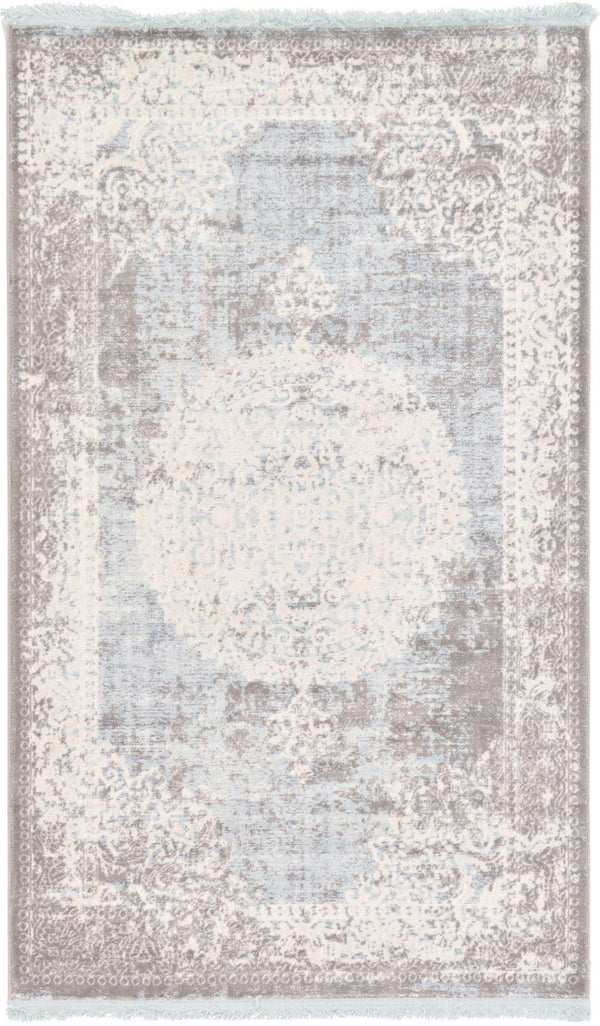 Light Blue New Classical Rectangle Rug