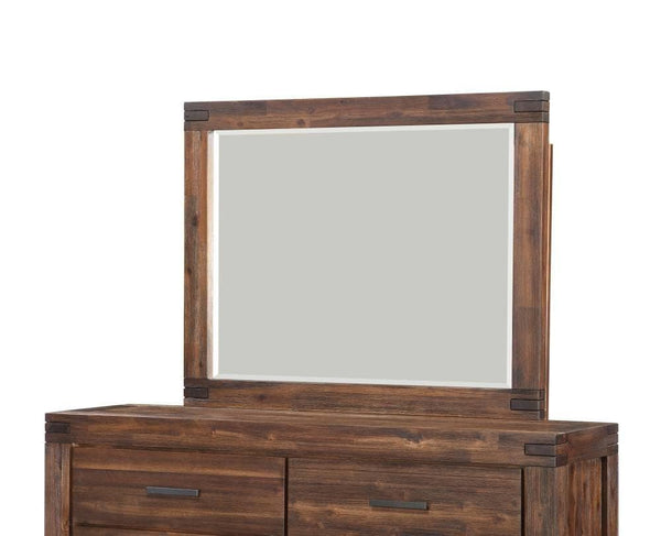 Meadow Solid Wood Mirror in Brick Brown