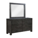 Meadow Six Drawer Solid Wood Dresser in Graphite