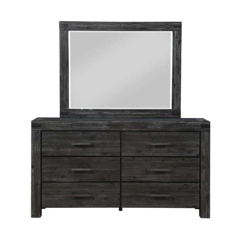 Meadow Six Drawer Solid Wood Dresser in Graphite