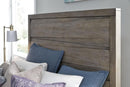 Hearst Solid Wood Panel Bed in Sahara Tan