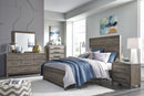 Hearst Solid Wood Panel Bed in Sahara Tan