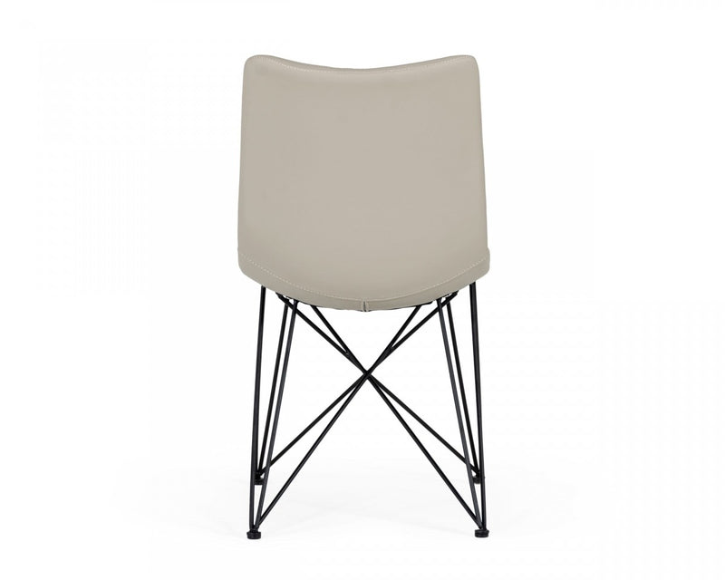 Naomi - Modern Grey Leatherette Dining Chair (Set of 2)