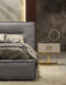 Coronelli Collezioni Hollywood - Eastern King Italian Contemporary Grey Leather Bed