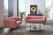 Divani Casa Aiken - Modern Salmon Velvet Loveseat