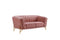 Divani Casa Aiken - Modern Salmon Velvet Loveseat