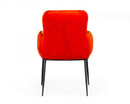 Modrest Frisco - Mid-Century Orange Velvet dining Chair