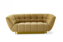 Divani Casa Granby - Glam Mustard and Gold Fabric Loveseat