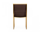 Modrest Dalton - Modern Brown Leatherette Dining Chair ( Set of 2 )