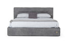 Coronelli Collezioni Hollywood - Eastern King Italian Contemporary Grey Leather Bed