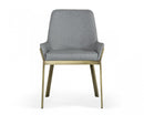 Modrest Ganon - Modern Grey & Antique Brass Dining Chair