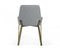 Modrest Ganon - Modern Grey & Antique Brass Dining Chair