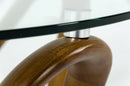 Modrest Lassen - Modern Glass & Walnut Coffee Table