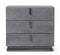 Modrest Buckley - Modern Grey & Black Stainless Steel Bed w/ Nightstands