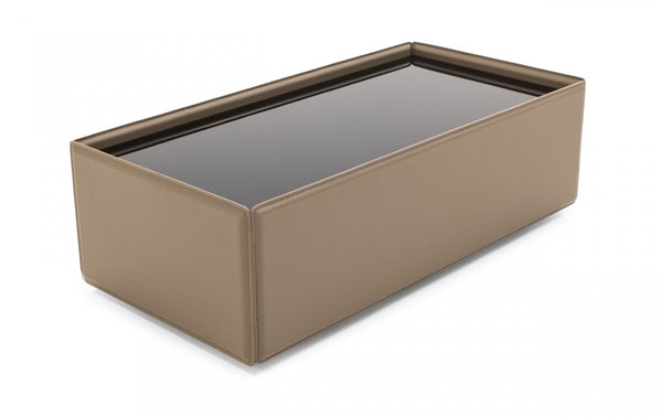 Modrest Vargas - Modern Beige Leatherette Coffee Table