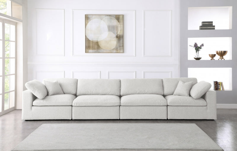 Serene 4 Piece Linen Fabric Modular Sofa