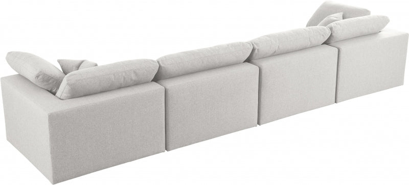 Serene 4 Piece Linen Fabric Modular Sofa