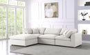 Serene 4 Piece Linen Deluxe Modular Overstuffed Reversible Sectional