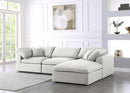 Serene 4 Piece Linen Deluxe Modular Overstuffed Reversible Sectional