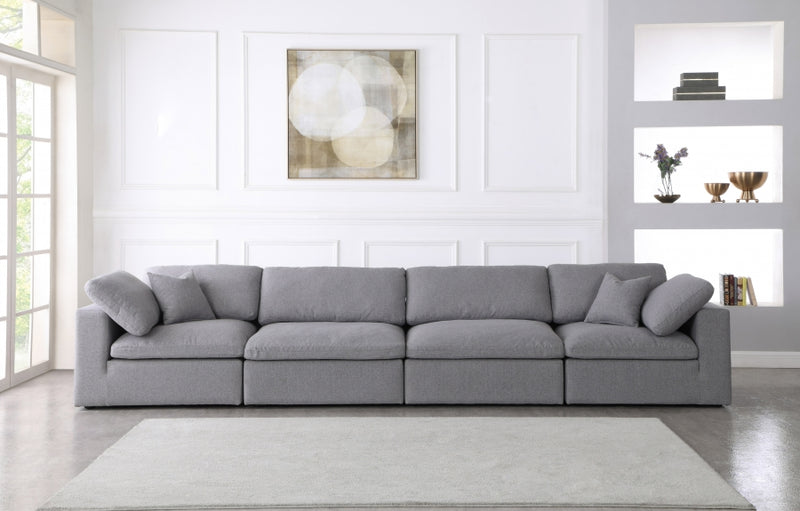 Serene 4 Piece Linen Fabric Modular Sofa