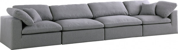 Serene 4 Piece Linen Fabric Modular Sofa