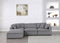 Serene 4 Piece Linen Deluxe Modular Overstuffed Reversible Sectional