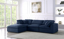 Serene 4 Piece Linen Deluxe Modular Overstuffed Reversible Sectional