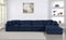 Serene 5 Piece Linen Deluxe Modular Overstuffed Reversible Sectional