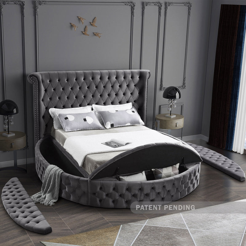 Luxus Round Velvet Bed