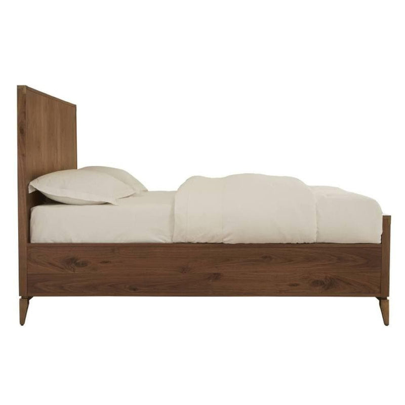 Adler Wood Panel Bed in Natural Walnut