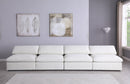 Serene 4 Piece Linen Deluxe Modular Overstuffed Armless Sofa