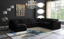 Plush 8 Piece Velvet Standard Modular Overstuffed Reversible Sectional