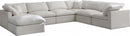 Plush 8 Piece Velvet Standard Modular Overstuffed Reversible Sectional