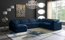 Plush 8 Piece Velvet Standard Modular Overstuffed Reversible Sectional