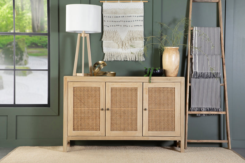 Amaryllis Rectangular 3-door Accent Cabinet Natural