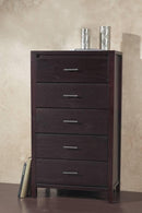 Nevis Five Drawer Chest in Espresso