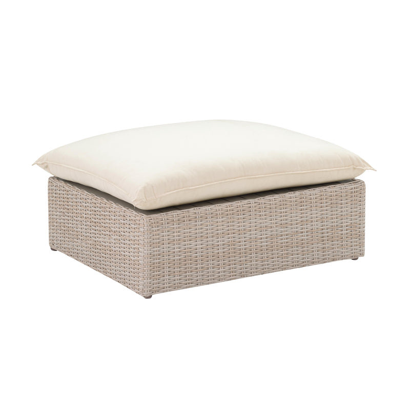 Cali Natural Wicker Outdoor Ottoman