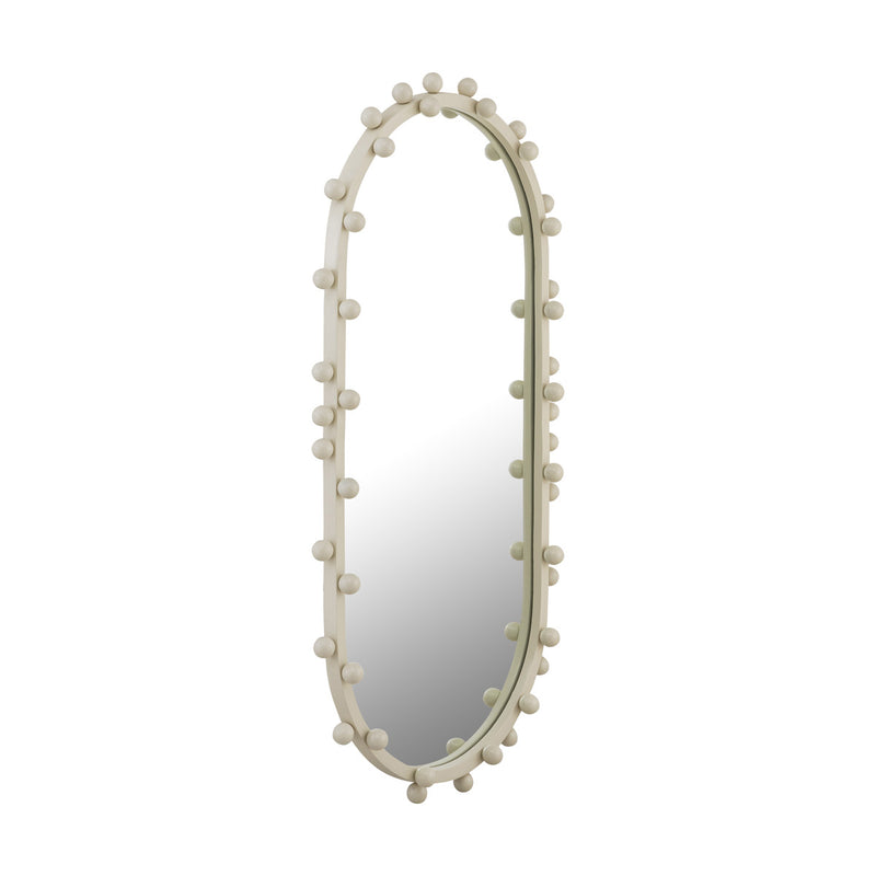 Bubbles Ivory Large Oval Wall Mirror