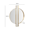 Carri Gold Round Wall Mirror