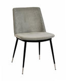 Evora Velvet Chair - Silver Legs - Set Of 2