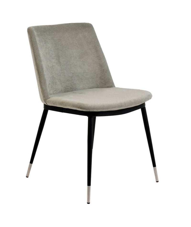 Evora Velvet Chair - Silver Legs - Set Of 2