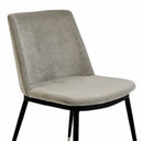 Evora Velvet Chair - Silver Legs - Set Of 2