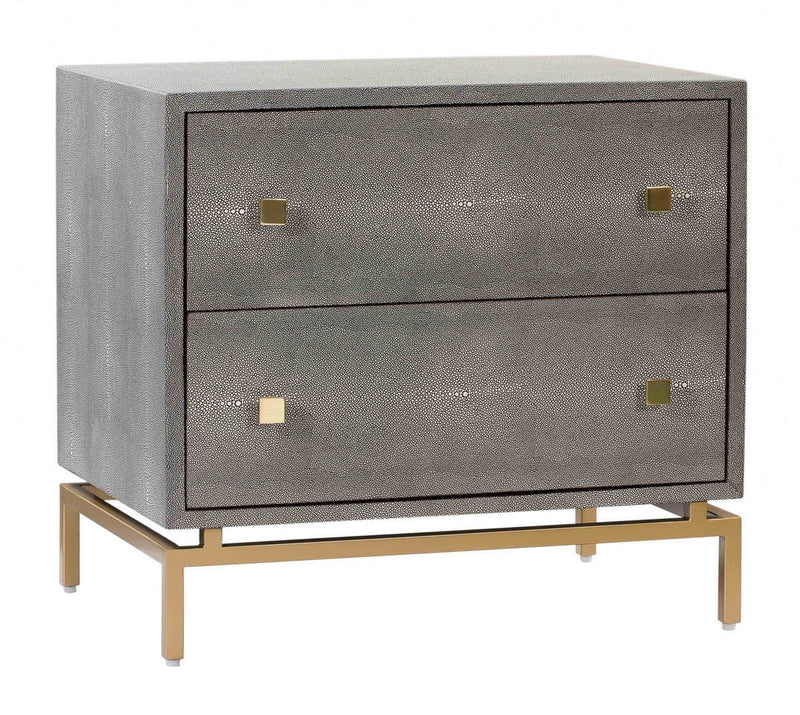 Pesce Shagreen Nightstand - hollywood-glam-furnitures