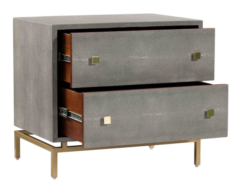 Pesce Shagreen Nightstand - hollywood-glam-furnitures