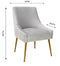 Beatrix Pleated Velvet Dining Chair Gold Legs