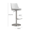 Reagan Silver Adjustable Stool