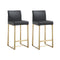 Denmark Gold Steel Counter Stool-Set of 2