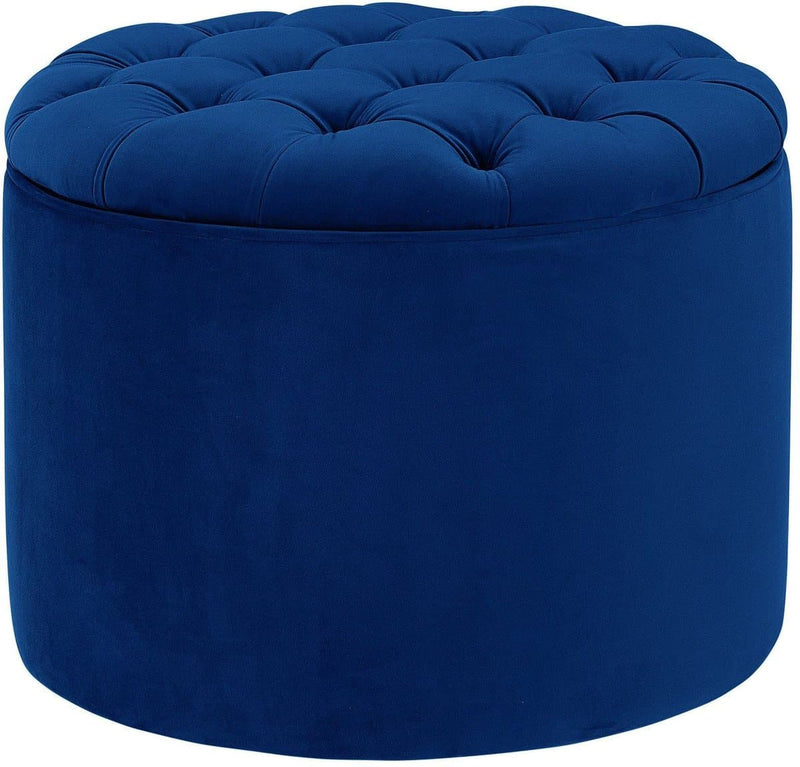 Queen Velvet Storage Ottoman